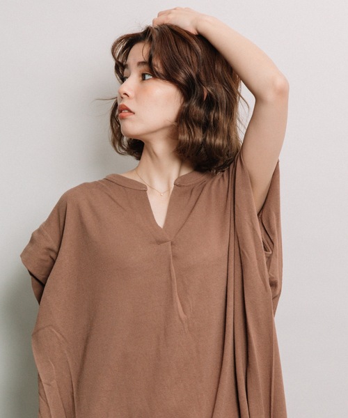 refinedworks（リファインドワークス）の「麻ライクスラブスキッパーOP（ワンピース・レディース・ベージュ/ブラウン/チャコール・FREE）」の22枚目の写真