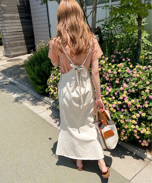 Ambre Ciel(アンブルシエル)の「ボーダーコンパクトTee/【WEB/EC限定商品】(Tシャツ/カットソー・レディース・レッド/ライトグリーン/ピンクベージュ・FREE)」の9枚目の写真