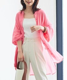 KOBE LETTUCE | コットン100％シアービッグシャツチュニック(シャツ/ブラウス)