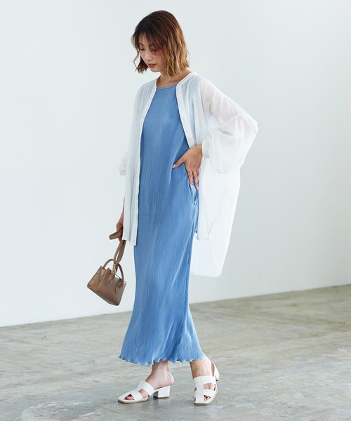 KOBE LETTUCE（コウベレタス）の「コットン100％シアービッグシャツチュニック（シャツ/ブラウス・レディース・モカ/オフホワイト/ピンク/パープル/オレンジ/ブラック・FREE）」の19枚目の写真