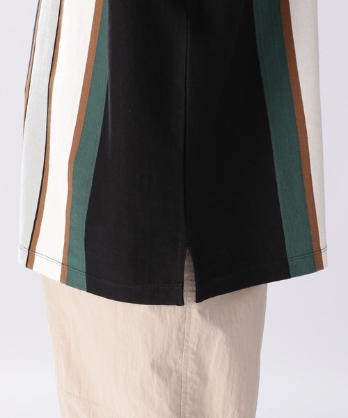 niko and...（ニコアンド）の「アシメストライプポロプルオーバー（ポロシャツ・メンズ・オフホワイト/ブラック/ベージュ/グリーン・MEDIUM/LARGE）」の18枚目の写真