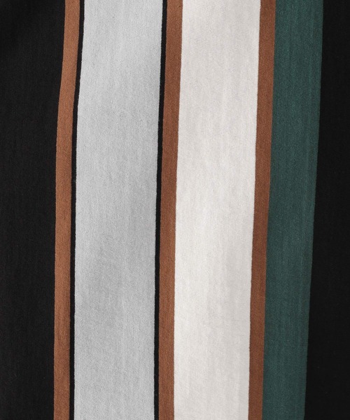 niko and...（ニコアンド）の「アシメストライプポロプルオーバー（ポロシャツ・メンズ・オフホワイト/ブラック/ベージュ/グリーン・MEDIUM/LARGE）」の21枚目の写真