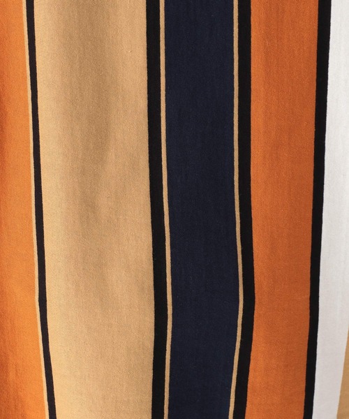 niko and...（ニコアンド）の「アシメストライプポロプルオーバー（ポロシャツ・メンズ・オフホワイト/ブラック/ベージュ/グリーン・MEDIUM/LARGE）」の6枚目の写真