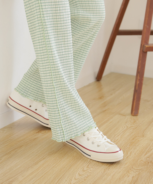 B.C STOCK(ベーセーストック)の「クリンクルチェックイージーパンツ(その他パンツ・レディース・ブラック/グリーン/オレンジ・FREE)」の20枚目の写真