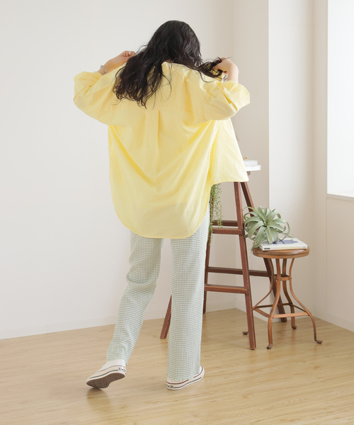 B.C STOCK(ベーセーストック)の「クリンクルチェックイージーパンツ(その他パンツ・レディース・ブラック/グリーン/オレンジ・FREE)」の18枚目の写真