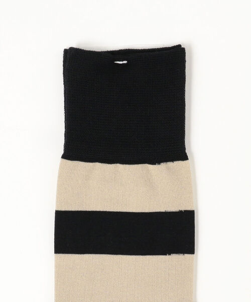BEAMS LIGHTS(ビームスライツ)の「BEAMS LIGHTS / ボーダーソックス(ソックス/靴下・メンズ・ブラック/ネイビー/ブルー・ONE SIZE)」の4枚目の写真