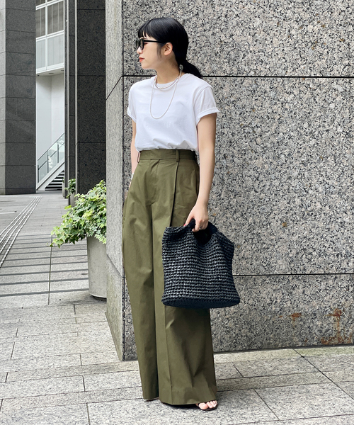 AP STUDIO（エーピーストゥディオ）の「SCENTOF ポプリンパンツ（その他パンツ・レディース・ブラック/カーキ・40/36/38）」の4枚目の写真