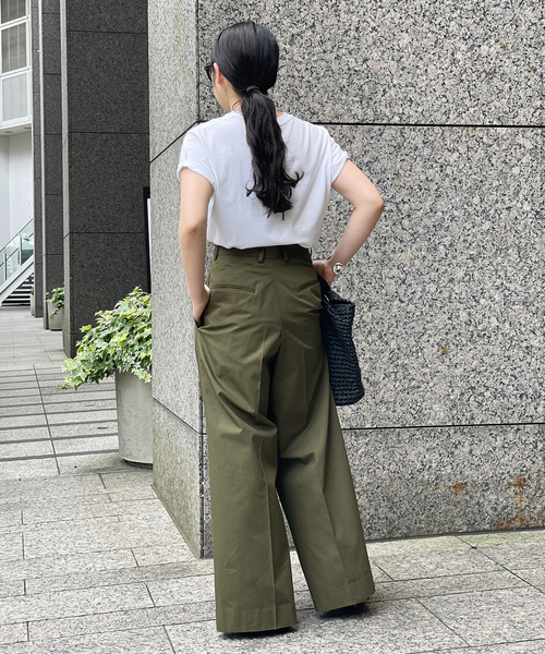 AP STUDIO（エーピーストゥディオ）の「SCENTOF ポプリンパンツ（その他パンツ・レディース・ブラック/カーキ・40/36/38）」の6枚目の写真