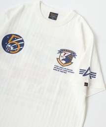 ALPHA/アルファ HERRINGBONE MILITARY BACKPRINT T-SHIRT