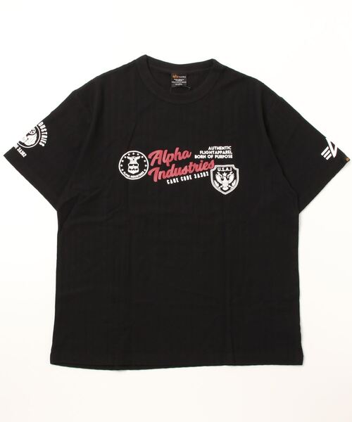 Alpha Industries（アルファインダストリーズ）の「ALPHA/アルファ HERRINGBONE MILITARY BACKPRINT T-SHIRT（Tシャツ/カットソー・メンズ・ホワイト/ブラック/グリーン系その他/ネイビー・L/M/XL）」の10枚目の写真