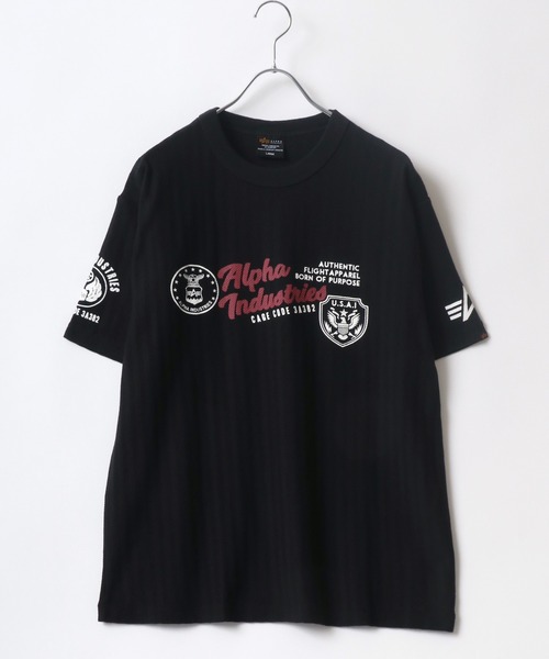Alpha Industries（アルファインダストリーズ）の「ALPHA/アルファ HERRINGBONE MILITARY BACKPRINT T-SHIRT（Tシャツ/カットソー・メンズ・ホワイト/ブラック/グリーン系その他/ネイビー・L/M/XL）」の21枚目の写真