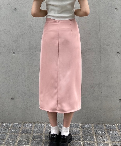 Crea titty&Co. PETIT(クレアティティーアンドコープチ)の「【Crea titty&Co. PETIT】スリットペンシルスカート(スカート・レディース・ピンク・FREE)」の2枚目の写真
