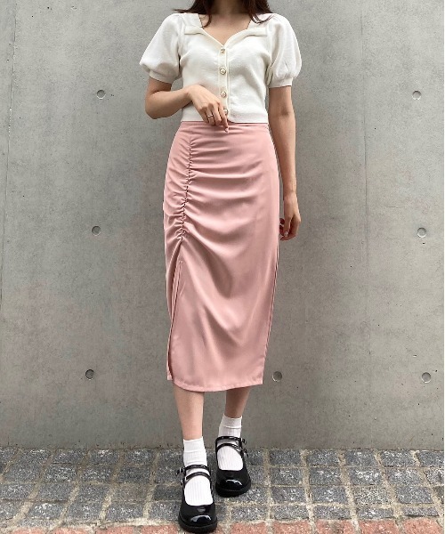 Crea titty&Co. PETIT(クレアティティーアンドコープチ)の「【Crea titty&Co. PETIT】スリットペンシルスカート(スカート・レディース・ピンク・FREE)」の7枚目の写真