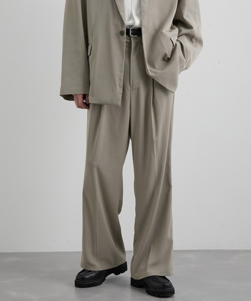 JUNRED（ジュンレッド）の「スローテックワイドフレアパンツ（スラックス・メンズ・ブラック/ベージュ系その他/グリーン系その他・S/M/L）」の7枚目の写真