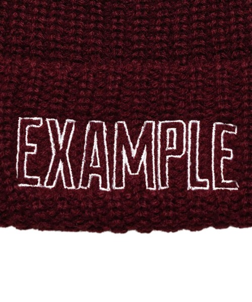 EXAMPLE（エグザンプル）の「EXAMPLE LOGO KNIT CAP（ニットキャップ/ビーニー・メンズ・バーガンディー・FREE）」の4枚目の写真