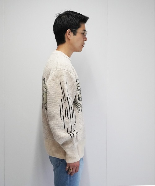 TOGA VIRILIS（トーガ ビリリース）の「TOGA VIRILIS Jaquard knit pullover（ニット/セーター・メンズ・ホワイト・46/48）」の2枚目の写真