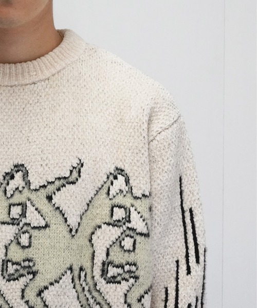 TOGA VIRILIS（トーガ ビリリース）の「TOGA VIRILIS Jaquard knit pullover（ニット/セーター・メンズ・ホワイト・46/48）」の4枚目の写真