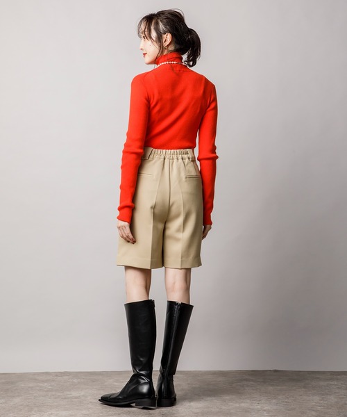 CIENA（シエナ）の「リブアレンジタートルニット（ニット/セーター・レディース・ホワイト/ブラック/オレンジ/グリーン・FREE）」の16枚目の写真