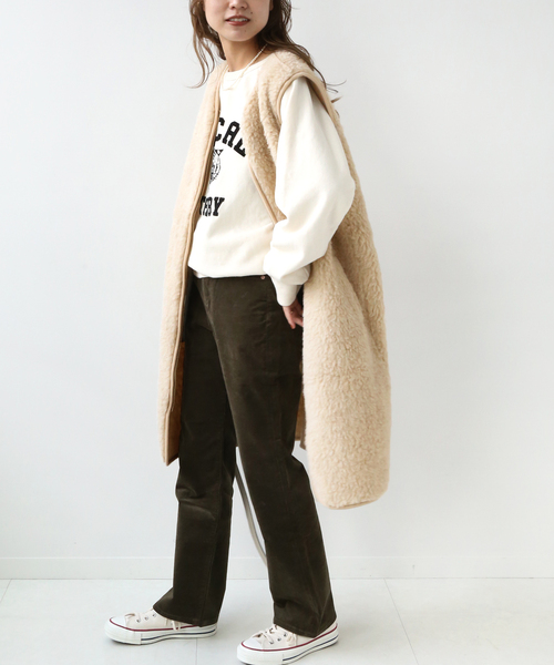 COLD BREAKER（コールドブレーカー）の「《追加》【COLD BREAKER/コールドブレイカー】RELUME ロングベスト（ベスト・レディース・アイボリー/チャコールグレー・FREE）」の15枚目の写真