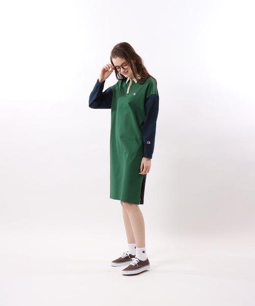 Champion チャンピオン ポロワンピース Lサイズ ミントグリーン セール】【Champion/チャンピオン】レディース ポロワンピース