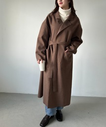 ベルト付きオーバーサイズチェスターコート