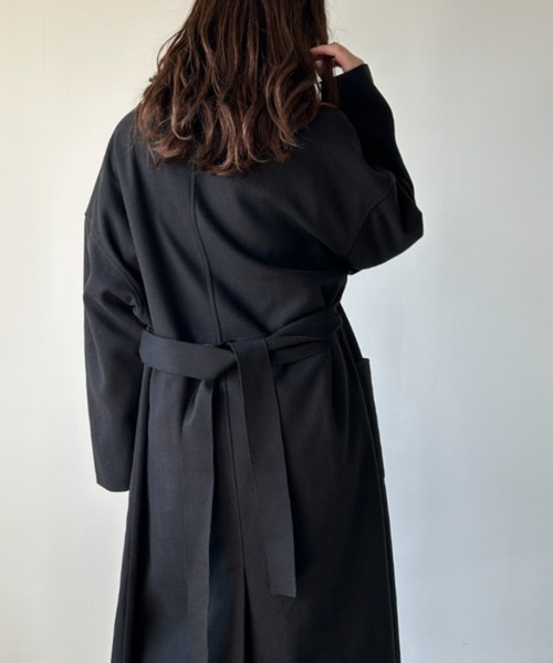 CLEA(クレア)の「ベルト付きオーバーサイズチェスターコート(チェスターコート・レディース・ブラック/ブラウン・FREE)」の18枚目の写真