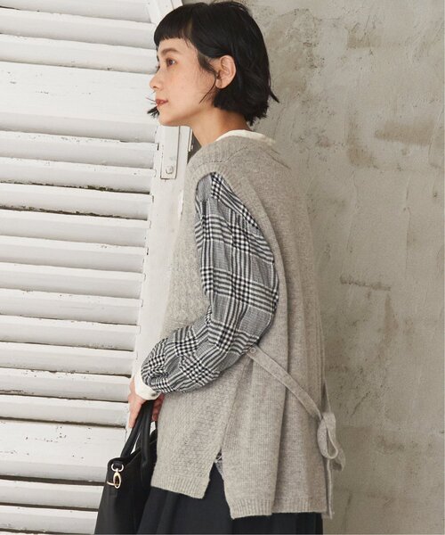 LBC（エルビーシー）の「ウール混バックシャンベスト（ベスト・レディース・ライトグレー/ブラック/グレー/グリーン・M/L）」の8枚目の写真