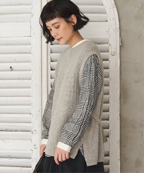 LBC（エルビーシー）の「ウール混バックシャンベスト（ベスト・レディース・ライトグレー/ブラック/グレー/グリーン・M/L）」の9枚目の写真