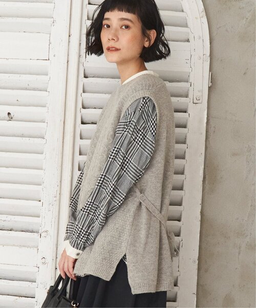 LBC（エルビーシー）の「ウール混バックシャンベスト（ベスト・レディース・ライトグレー/ブラック/グレー/グリーン・M/L）」の10枚目の写真