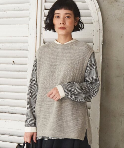 LBC（エルビーシー）の「ウール混バックシャンベスト（ベスト・レディース・ライトグレー/ブラック/グレー/グリーン・M/L）」の12枚目の写真