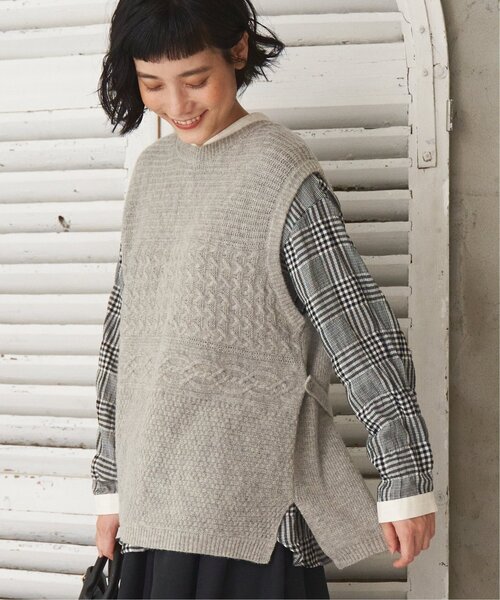 LBC（エルビーシー）の「ウール混バックシャンベスト（ベスト・レディース・ライトグレー/ブラック/グレー/グリーン・M/L）」の13枚目の写真