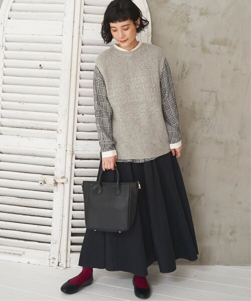 LBC（エルビーシー）の「ウール混バックシャンベスト（ベスト・レディース・ライトグレー/ブラック/グレー/グリーン・M/L）」の14枚目の写真