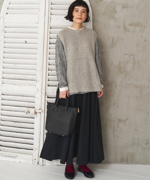 LBC（エルビーシー）の「ウール混バックシャンベスト（ベスト・レディース・ライトグレー/ブラック/グレー/グリーン・M/L）」の15枚目の写真