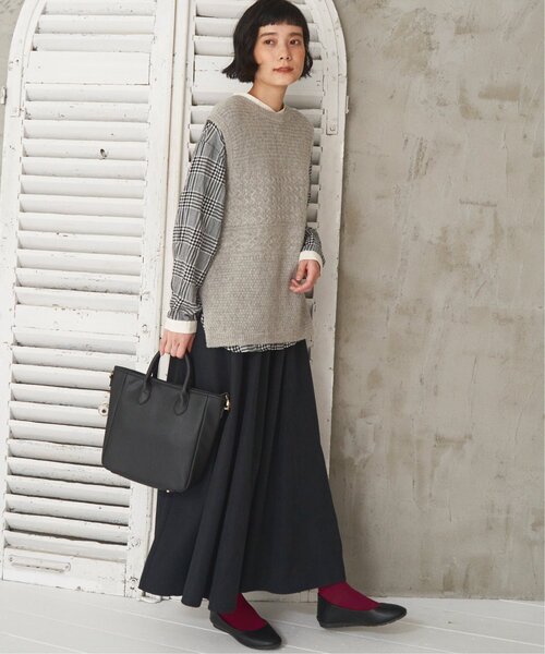 LBC（エルビーシー）の「ウール混バックシャンベスト（ベスト・レディース・ライトグレー/ブラック/グレー/グリーン・M/L）」の16枚目の写真