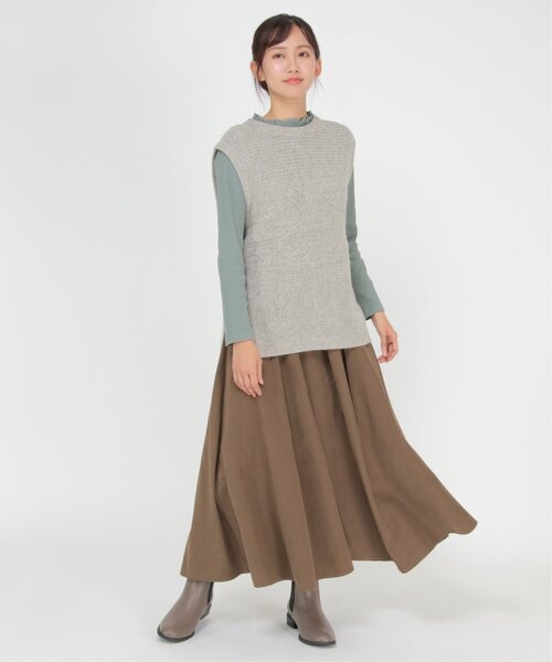 LBC（エルビーシー）の「ウール混バックシャンベスト（ベスト・レディース・ライトグレー/ブラック/グレー/グリーン・M/L）」の19枚目の写真