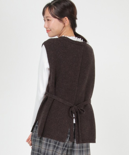 LBC（エルビーシー）の「ウール混バックシャンベスト（ベスト・レディース・ライトグレー/ブラック/グレー/グリーン・M/L）」の7枚目の写真