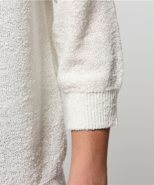 EDIFICE(エディフィス)の「◇リネン パイルボートネック 7ブ(ニット/セーター・メンズ・ベージュ/グリーン/ブルー系その他/ホワイト/イエロー・48/46/44)」の10枚目の写真