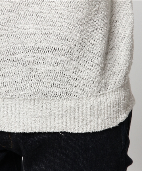 EDIFICE(エディフィス)の「◇リネン パイルボートネック 7ブ(ニット/セーター・メンズ・ベージュ/グリーン/ブルー系その他/ホワイト/イエロー・48/46/44)」の11枚目の写真