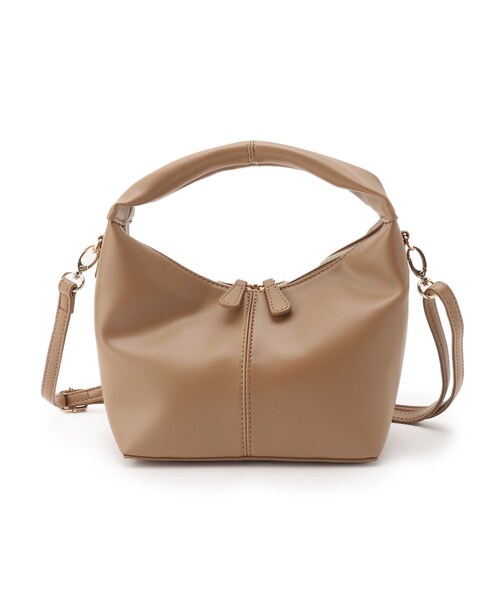 SHOO・LA・RUE（シューラルー）の「◆【2WAY】ラウンドトートバッグ（トートバッグ・レディース・サンドベージュ/ブラック・00）」の3枚目の写真