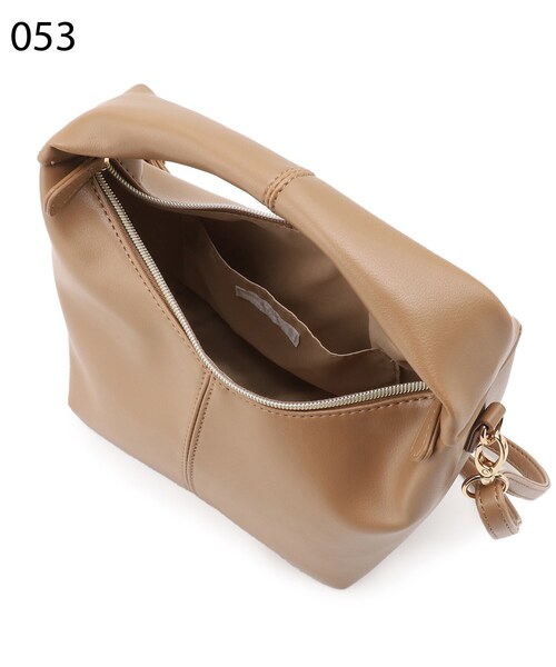 SHOO・LA・RUE（シューラルー）の「◆【2WAY】ラウンドトートバッグ（トートバッグ・レディース・サンドベージュ/ブラック・00）」の8枚目の写真