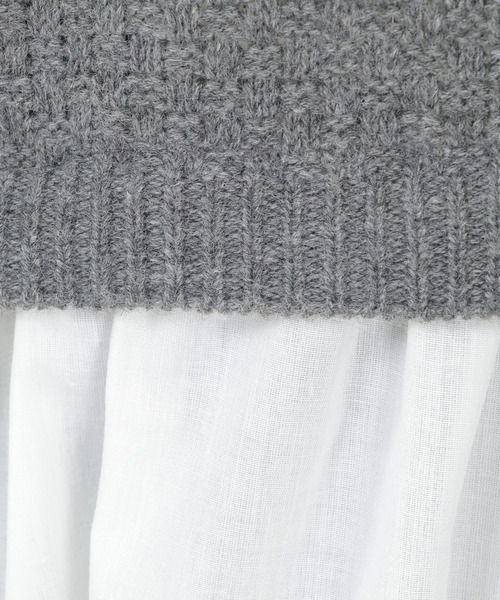 LBC（エルビーシー）の「ケーブルニットドッキングブラウス（シャツ/ブラウス・レディース・グレー/ダークブルー/ブラウン・M）」の17枚目の写真