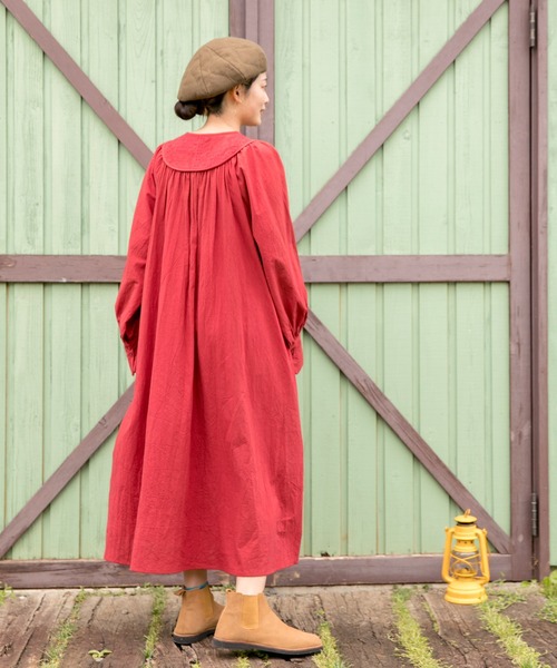 チャイハネ(チャイハネ)の「【チャイハネ】ヴィンテーノ刺繍ワンピース(ワンピース・レディース・ベージュ/グリーン/レッド・FREE)」の5枚目の写真