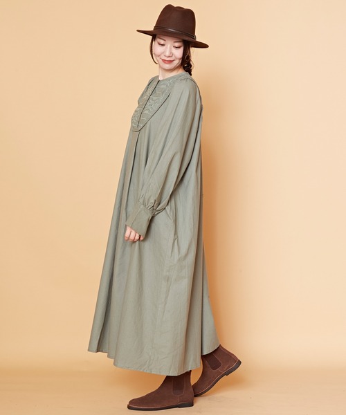 チャイハネ(チャイハネ)の「【チャイハネ】ヴィンテーノ刺繍ワンピース(ワンピース・レディース・ベージュ/グリーン/レッド・FREE)」の14枚目の写真