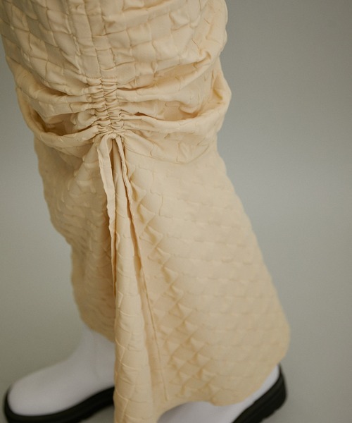 ADAM ET ROPE'（アダムエロペ）の「【WEB限定(一部店舗展開あり)】ブロックギャザースカート（スカート・レディース・ブラック/ベージュ/ブラウン・38/36）」の8枚目の写真