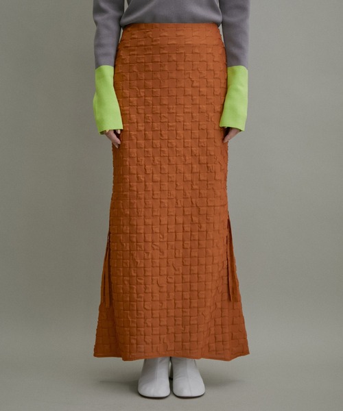 ADAM ET ROPE'（アダムエロペ）の「【WEB限定(一部店舗展開あり)】ブロックギャザースカート（スカート・レディース・ブラック/ベージュ/ブラウン・38/36）」の9枚目の写真