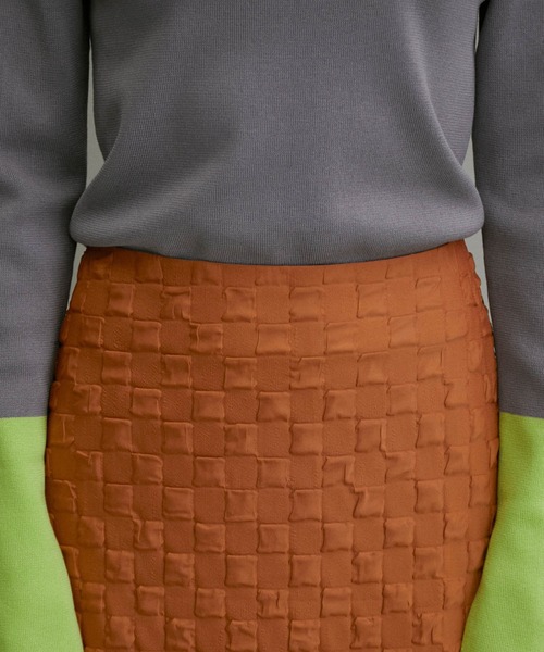 ADAM ET ROPE'（アダムエロペ）の「【WEB限定(一部店舗展開あり)】ブロックギャザースカート（スカート・レディース・ブラック/ベージュ/ブラウン・38/36）」の12枚目の写真