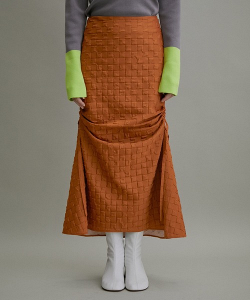 ADAM ET ROPE'（アダムエロペ）の「【WEB限定(一部店舗展開あり)】ブロックギャザースカート（スカート・レディース・ブラック/ベージュ/ブラウン・38/36）」の15枚目の写真