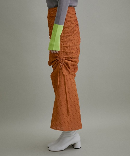 ADAM ET ROPE'（アダムエロペ）の「【WEB限定(一部店舗展開あり)】ブロックギャザースカート（スカート・レディース・ブラック/ベージュ/ブラウン・38/36）」の16枚目の写真