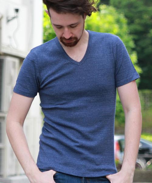 BEAUTY&YOUTH UNITED ARROWS（ビューティーアンドユースユナイテッドアローズ）の「BY フライス ショートスリーブ VネックTシャツ：◆（Tシャツ/カットソー・メンズ・ブラック/グレー/クリーム/ライム/ライトブルー/コバルトブルー/ネイビー/ライラック/ホワイト/ダークグレー・SMALL/MEDIUM/LARGE/X-LARGE）」の8枚目の写真