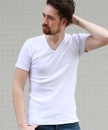 BEAUTY&YOUTH UNITED ARROWS | BY フライス Vネック ショートスリーブ カットソー(Tシャツ/カットソー)